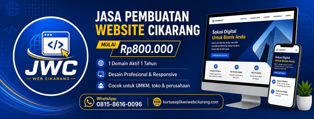 Jasa Pembuatan Website Cikarang — mulai Rp800.000